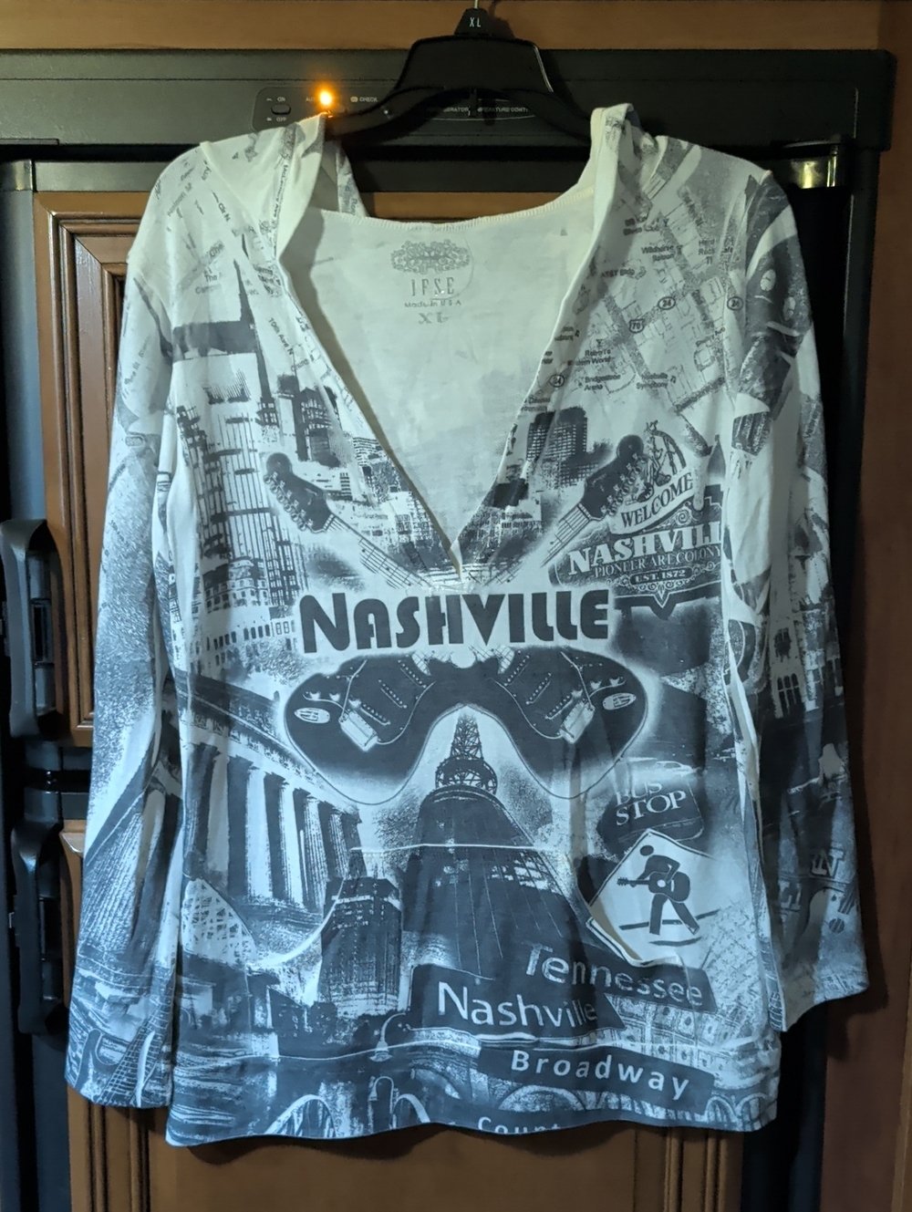Nashville Graphic Hooded Sweatshirt - White/Gray